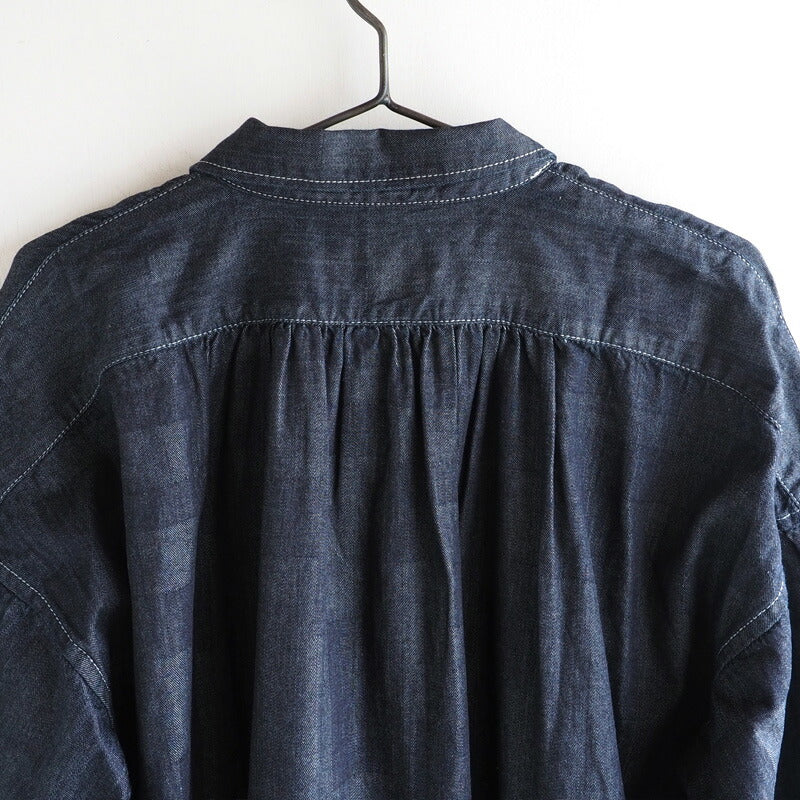 BLUE LOOM（ブルールーム） マキニョンワンピース ランダム切り替え ブロックデニム 8分袖 レディース フリーサイズ [BL-MQOP-0112-BK]