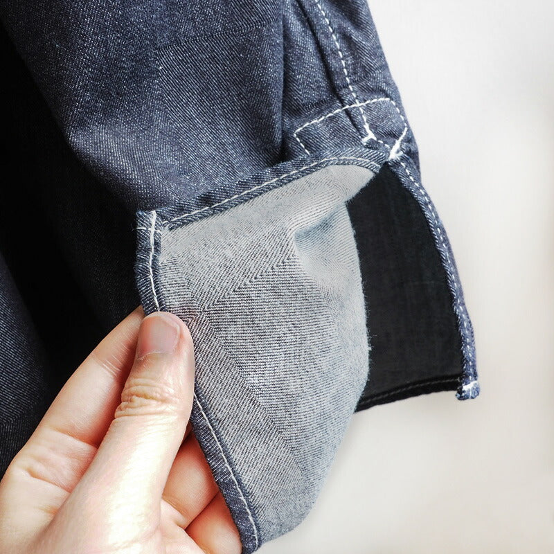 BLUE LOOM（ブルールーム） マキニョンワンピース ランダム切り替え ブロックデニム 8分袖 レディース フリーサイズ [BL-MQOP-0112-BK]