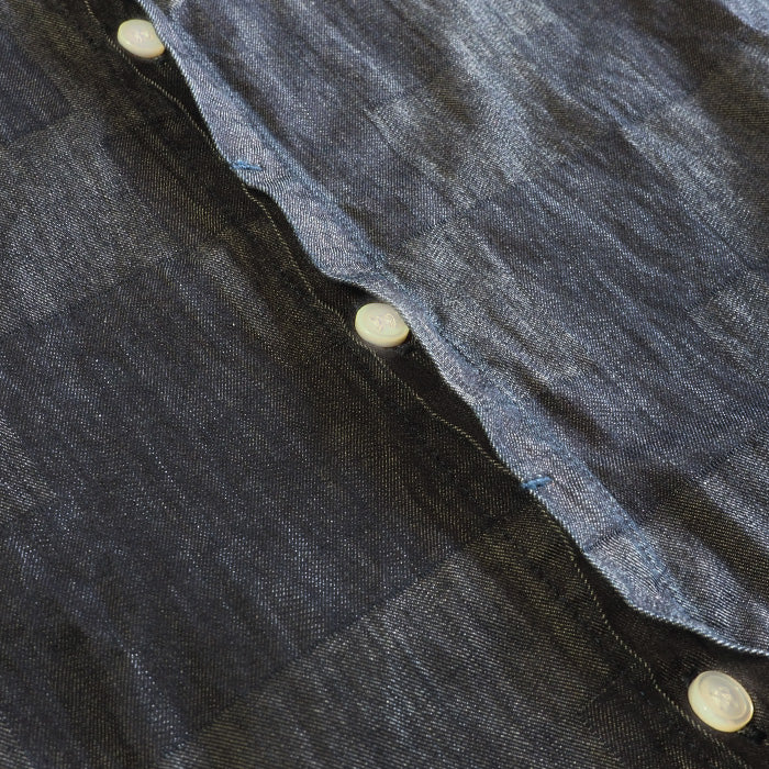 BLUE LOOM Makignon Dress Block Denim Block WH Ladies Free Size [BL-MQOP-0406-blwh] 