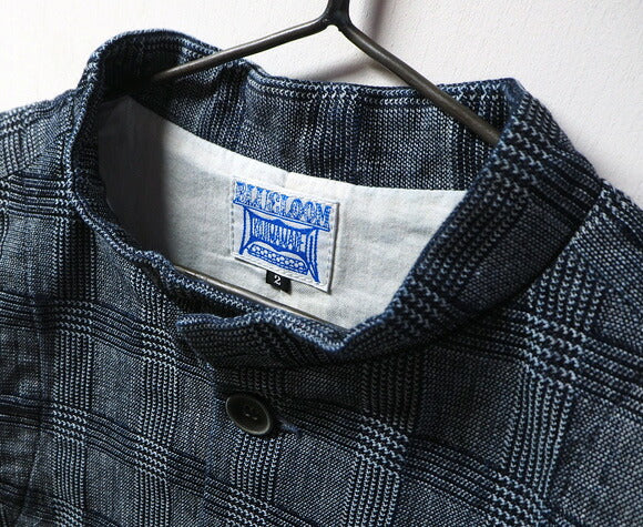 BLUE LOOM Stand Collar Vest Glen Check Ladies [BL-STVT-2909] 