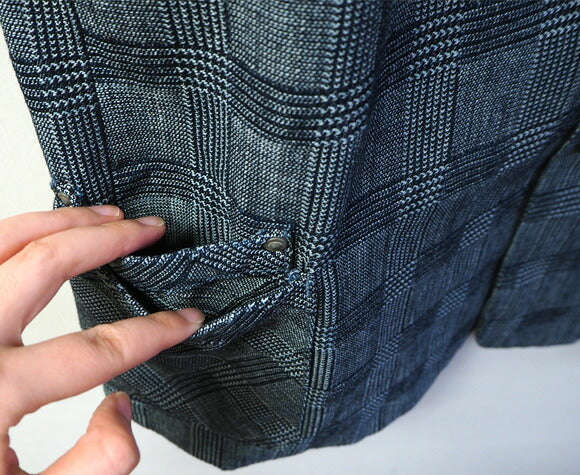 BLUE LOOM Stand Collar Vest Glen Check Ladies [BL-STVT-2909] 