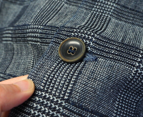 BLUE LOOM Stand Collar Vest Glen Check Ladies [BL-STVT-2909] 