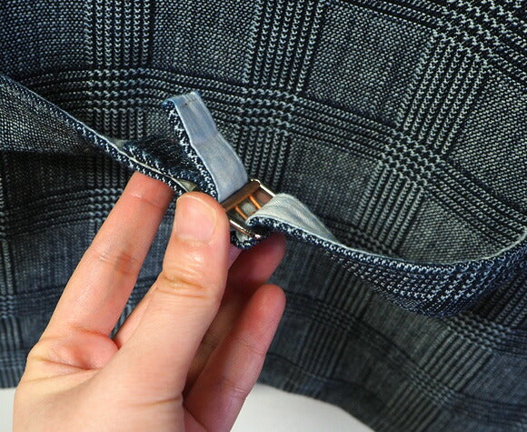 BLUE LOOM Stand Collar Vest Glen Check Ladies [BL-STVT-2909] 