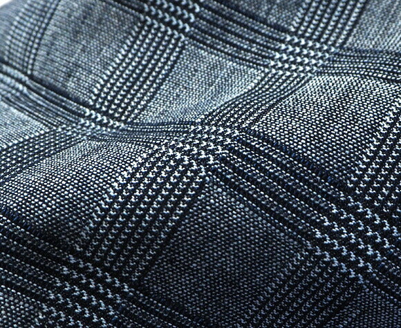 BLUE LOOM Stand Collar Vest Glen Check Ladies [BL-STVT-2909] 