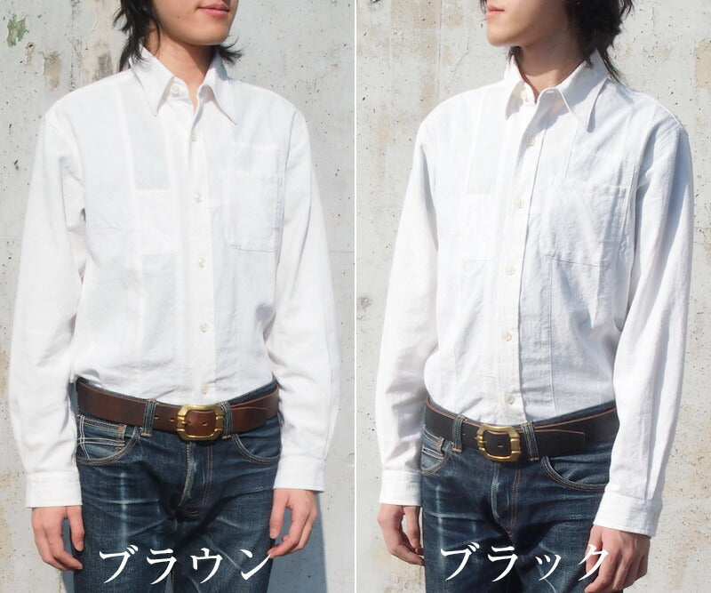 Dady Horween Aniline Chromexcel Leather Plain Belt Men's [DD1058] 