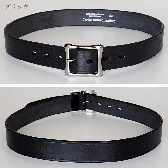 [2 colors] Dady Tochigi Leather Twice Tannin Leather Belt Men's 35mm Width [DD1207] 