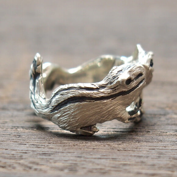 DECOvienya Handmade accessories kiss squirrel ring silver [DE-031S] 