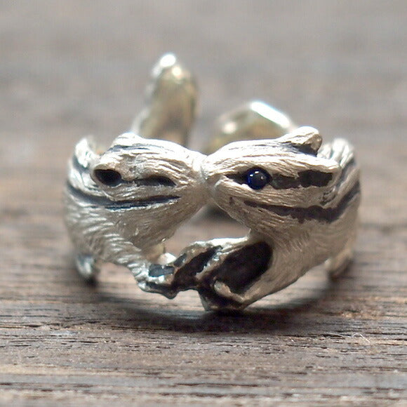 DECOvienya Handmade accessories kiss squirrel ring silver [DE-031S] 