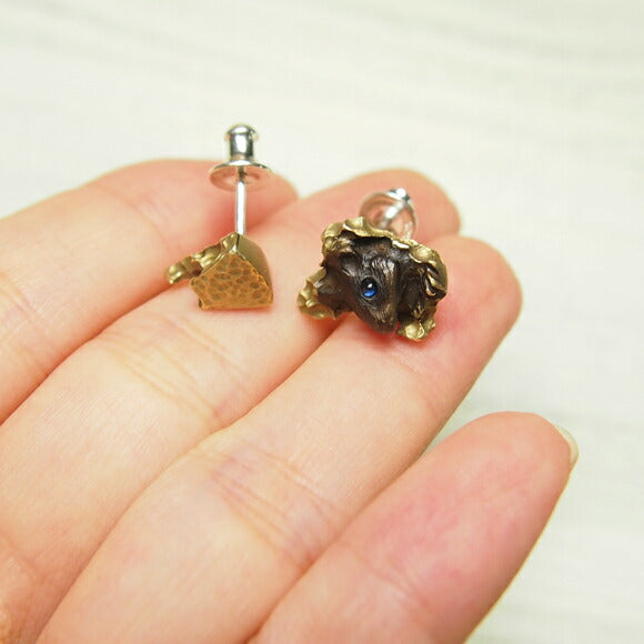 DECOvienya handmade accessories mouse and cheese earrings set of 2 [DE-034] 