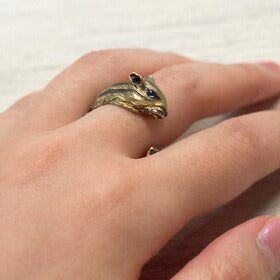 DECOvienya handmade accessories chipmunk ring gold [DE-059G] 