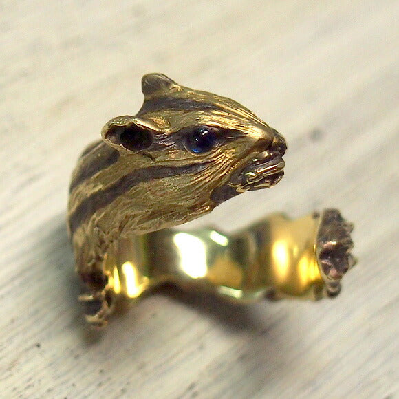 DECOvienya handmade accessories chipmunk ring gold [DE-059G] 