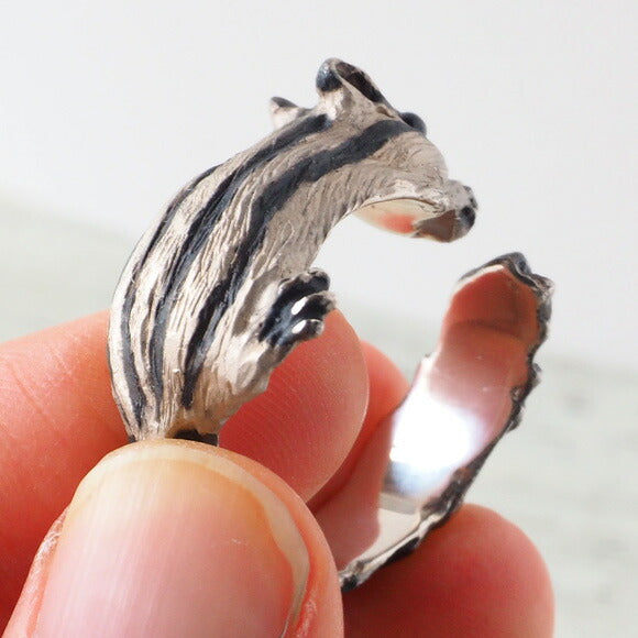 DECOvienya handmade accessories chipmunk ring silver [DE-059S] 