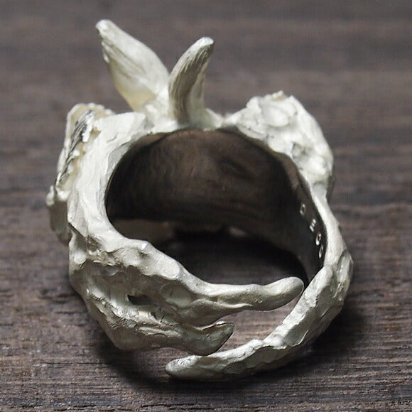 DECOvienya handmade accessories rabbit hideout ring white [DE-062W] 