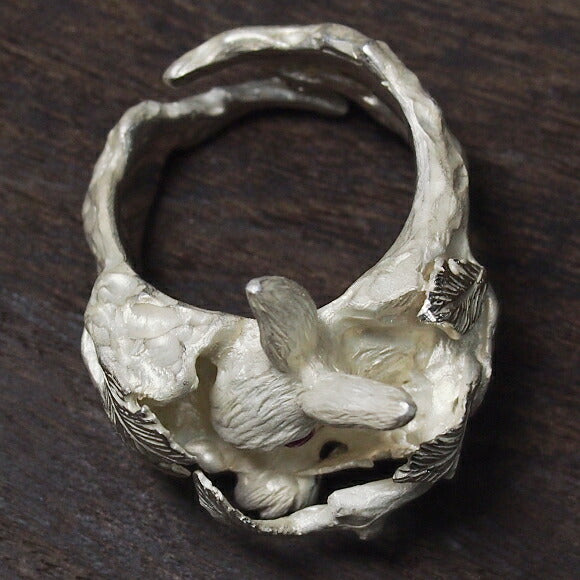 DECOvienya handmade accessories rabbit hideout ring white [DE-062W] 