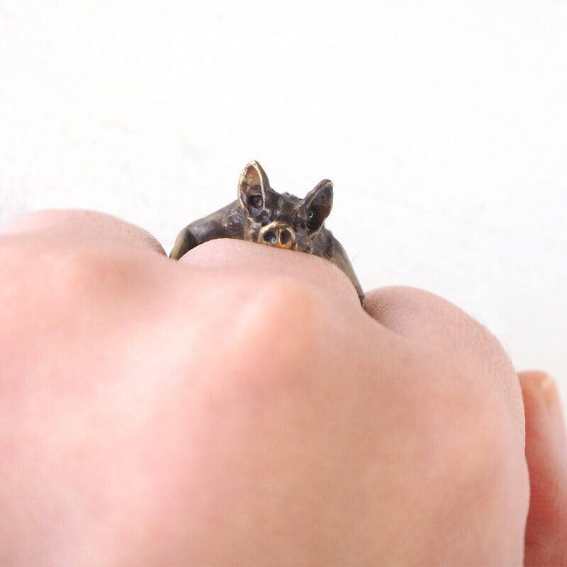DECOvienya handmade accessories bat ring gold [DE-063G] 