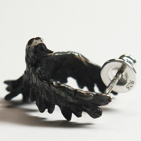 DECOvienya handmade accessories crow earrings black one ear [DE-079B] 