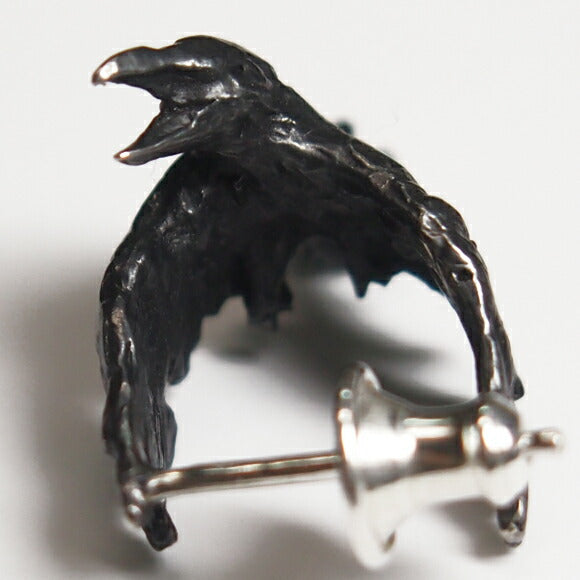 DECOvienya（デコヴィーニャ） 手作りアクセサリー カラスのピアス ブラック 片耳 [DE-079B]