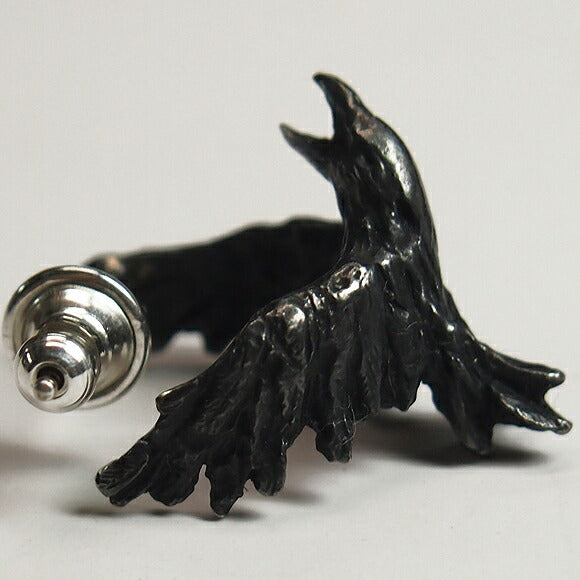 DECOvienya（デコヴィーニャ） 手作りアクセサリー カラスのピアス ブラック 片耳 [DE-079B]