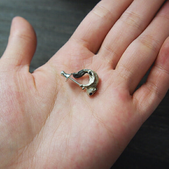 DECOvienya Handmade Accessories Momonga Earrings Silver One Ear [DE-085] 