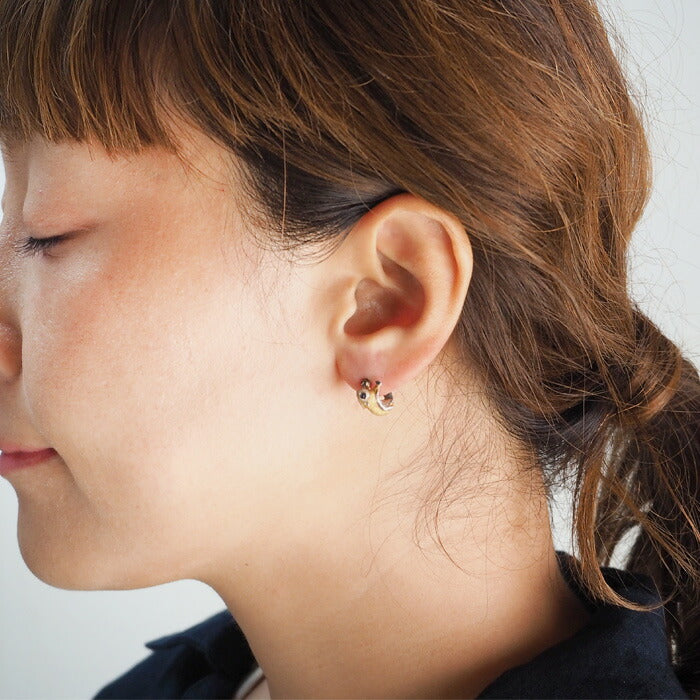 DECOvienya handmade accessories flying squirrel earrings silver one ear [DE-085-E] 