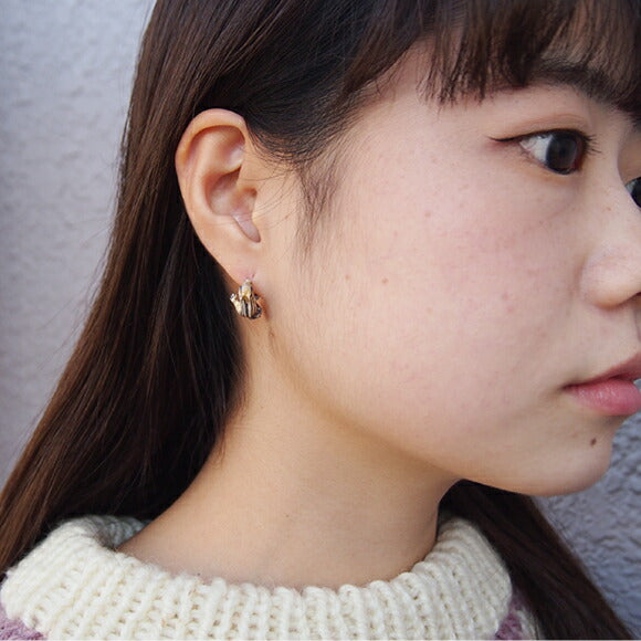 DECOvienya Handmade Accessories Chipmunk Earrings Silver One Ear [DE-088] 