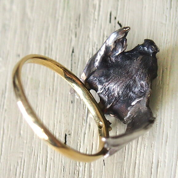 DECOvienya Handmade accessories bat diamond ring silver [DE-094] 
