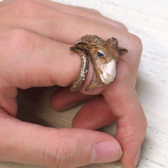 DECOvienya handmade accessories goat ring silver [DE-101] 