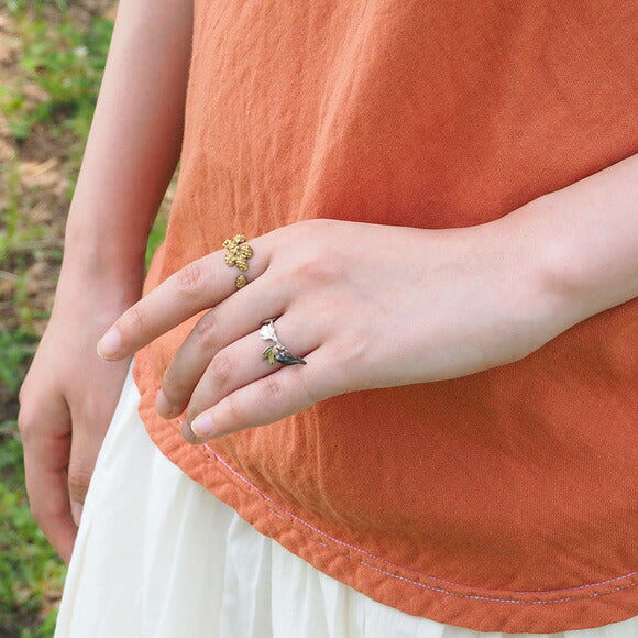 DECOvienya handmade accessories pinecone ring brass [DE-104] 