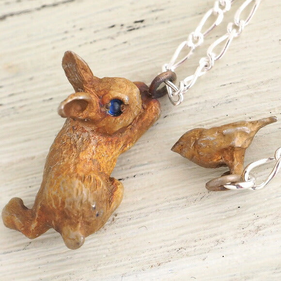DECOvienya handmade accessories rabbit pendant brown [DE-114C] 