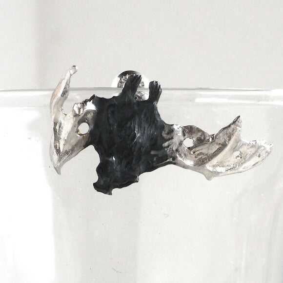 [2 types] DECOvienya handmade accessories bat rest earrings silver one ear [DE-116S] 