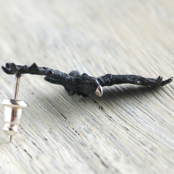 DECOvienya Handmade Accessories Flying Crow Earrings Black One Ear [DE-117B] 