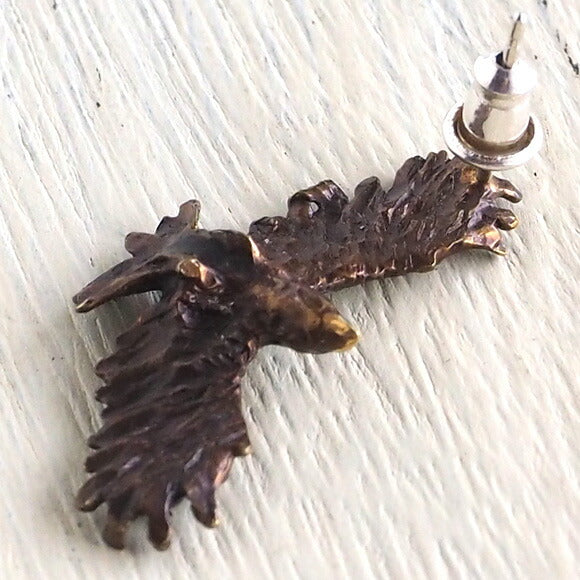 DECOvienya Handmade Accessories Flying Crow Earrings Gold One Ear [DE-117G] 