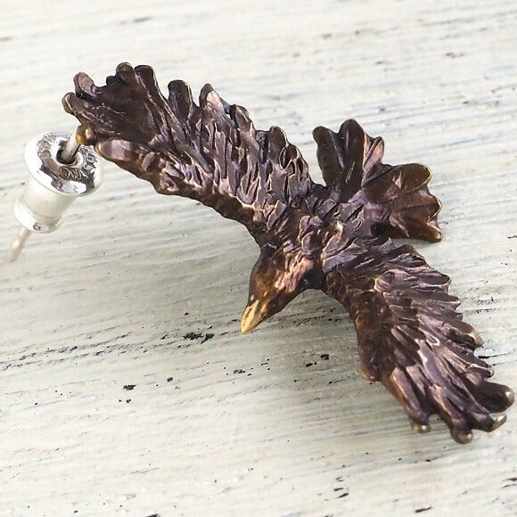 DECOvienya Handmade Accessories Flying Crow Earrings Gold One Ear [DE-117G] 
