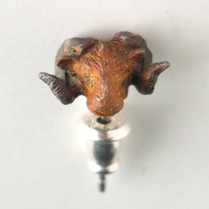 DECOvienya handmade accessories sheep earrings male silver set of 2 [DE-120]