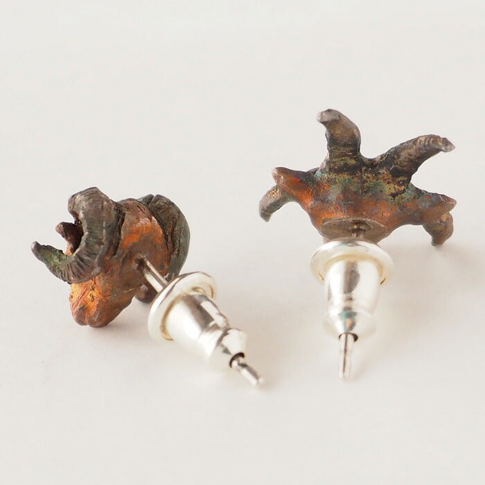 DECOvienya handmade accessories sheep earrings male silver set of 2 [DE-120]