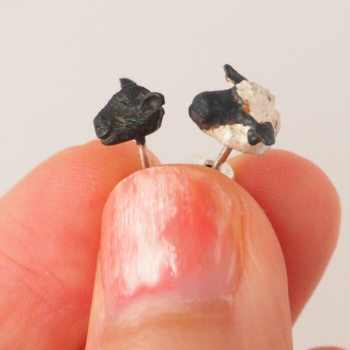 DECOvienya handmade accessories sheep earrings female silver set of 2 [DE-121] 