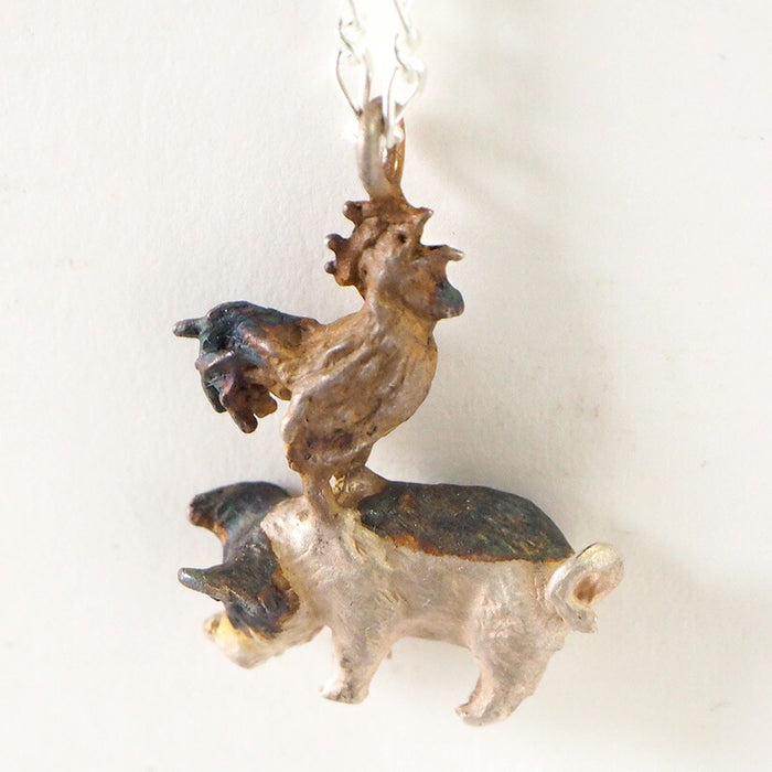 DECOvienya handmade accessories piglet and chicken pendant [DE-135] 
