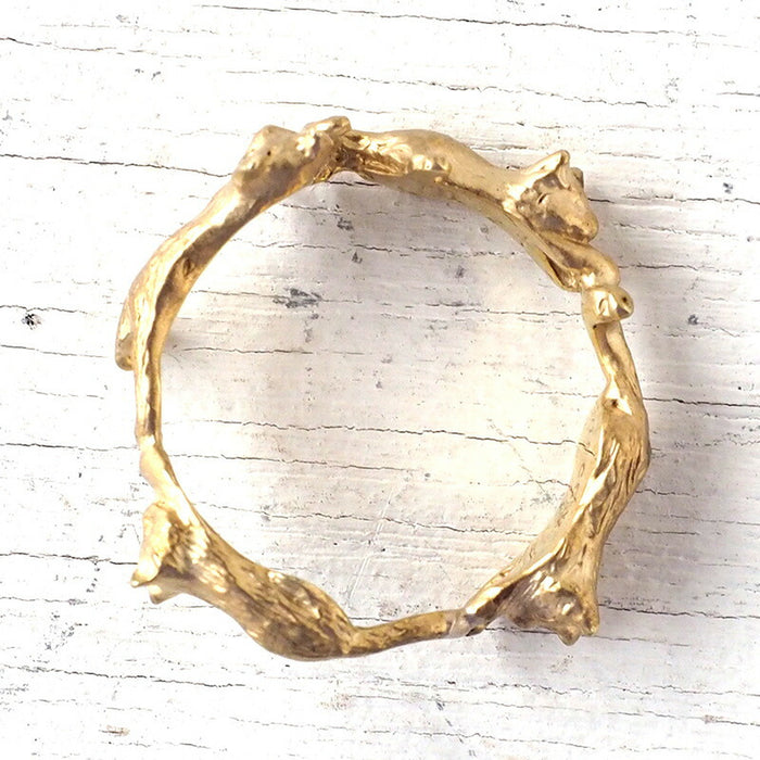 DECOvienya handmade accessories cat friend ring brass [DE-150G]