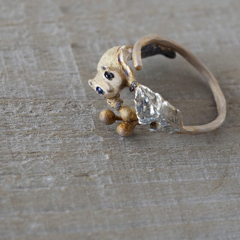 DECOvienya（デコヴィーニャ） 手作りアクセサリー モモンガ木の実リング シルバー [DE-153]