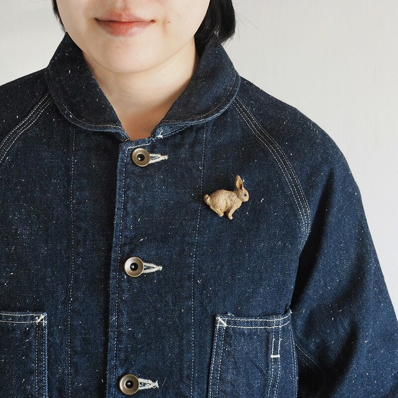 DECOvienya handmade accessories rabbit brooch silver [DE-154] 