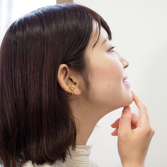 DECOvienya Handcrafted Accessories Acorn Ear Cuff Brass Single Ear Ladies [DE-162G] 