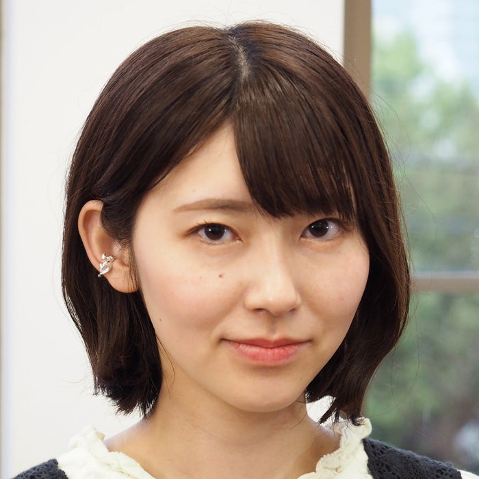 DECOvienya Handmade Accessories Acorn Ear Cuff Silver 925 Single Ear Ladies [DE-162S] 