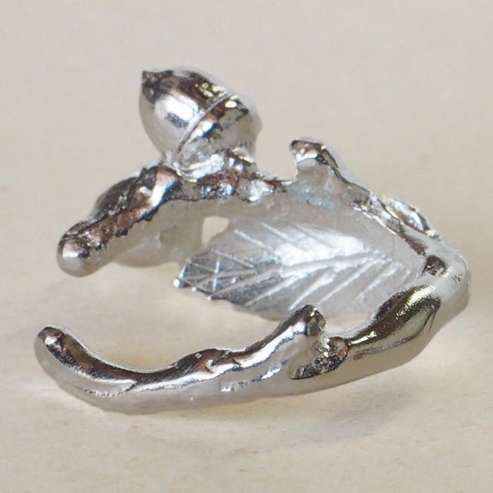 DECOvienya Handmade Accessories Acorn Ear Cuff Silver 925 Single Ear Ladies [DE-162S] 