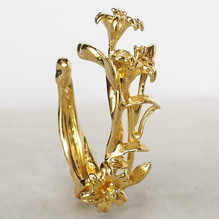 DECOvienya Handmade Accessories Lily Ear Cuff Brass Single Ear Ladies [DE-165G] 