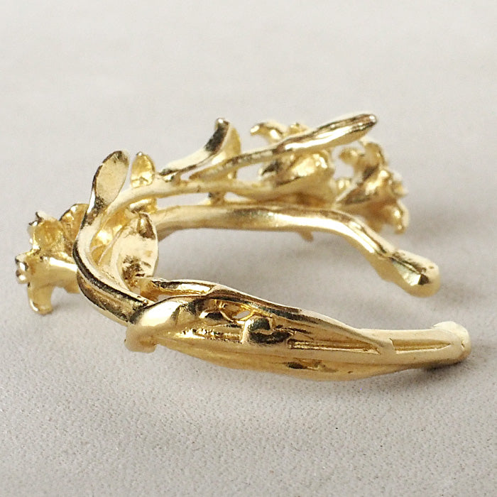 DECOvienya Handmade Accessories Lily Ear Cuff Brass Single Ear Ladies [DE-165G] 