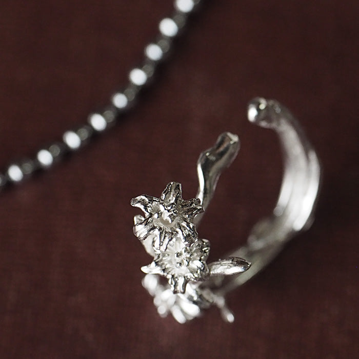 DECOvienya Handmade Accessories Lily Ear Cuff Silver 925 Single Ear Ladies [DE-165S] 