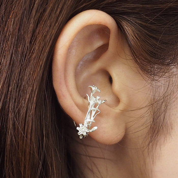 DECOvienya Handmade Accessories Lily Ear Cuff Silver 925 Single Ear Ladies [DE-165S] 
