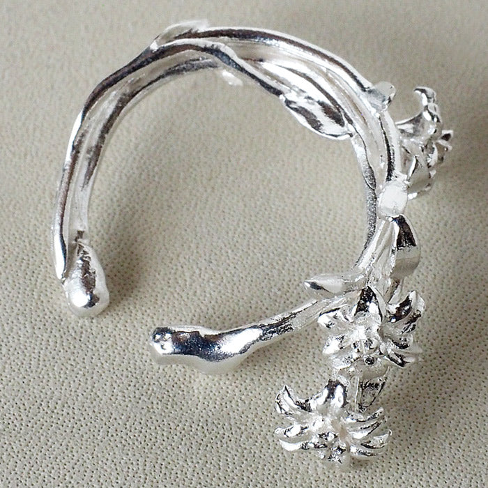 DECOvienya Handmade Accessories Lily Ear Cuff Silver 925 Single Ear Ladies [DE-165S] 