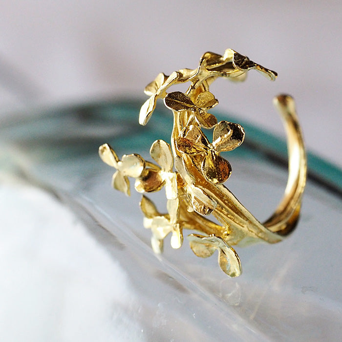 DECOvienya Handmade Accessories Clover Ear Cuff Brass Single Ear Ladies [DE-166G] 