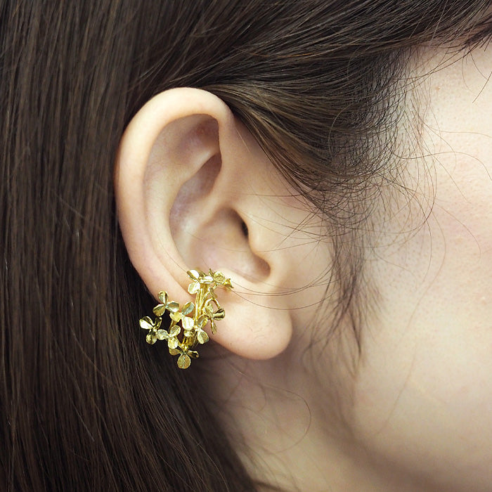 DECOvienya Handmade Accessories Clover Ear Cuff Brass Single Ear Ladies [DE-166G] 